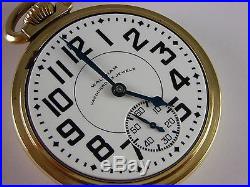 Antique Waltham Vanguard 16s 23 jewel Rail Road pocket watch. Waltham case. 1946
