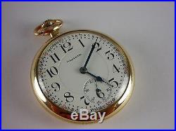 Antique Waltham Vanguard 16s 23 jewel pocket watch with gold filled case. 1918