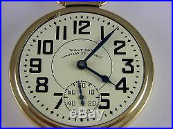 Antique Waltham Vanguard 16s high grade pocket watch 23 jewels Waltham case 1948