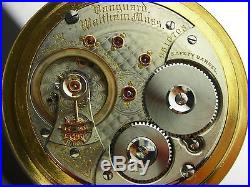 Antique Waltham Vanguard 21 jewels 18s pocket watch. 1900. Gold filled case