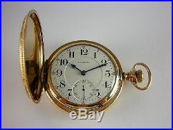 Antique Waltham Vanguard, Rare 18s 23 jewel Hunter case High grade pocket watch