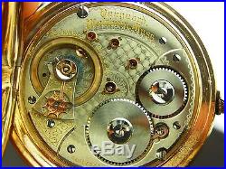 Antique Waltham Vanguard, Rare 18s 23 jewel Hunter case High grade pocket watch