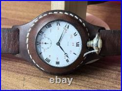 Antique Watch Pocket Watch Mechanical Swiss Rode Co Leather Case Men's Rare Old