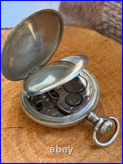 Antique Watch Pocket Watch Mechanical Swiss Rode Co Leather Case Men's Rare Old
