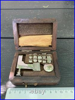 Antique Watchmaker Pocket Watch Case Dent Distortion Repair Tool Box Set Rare