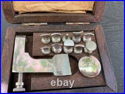 Antique Watchmaker Pocket Watch Case Dent Distortion Repair Tool Box Set Rare