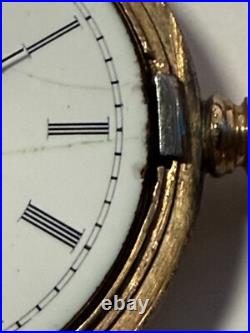 Antique Working 1887 Elgin Hunting Pocket Watch 6S 7J Champion 10k GF Case