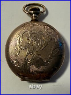 Antique Working 1887 Elgin Hunting Pocket Watch 6S 7J Champion 10k GF Case