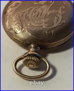 Antique Working 1887 Elgin Hunting Pocket Watch 6S 7J Champion 10k GF Case