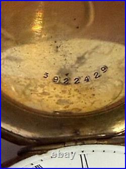 Antique Working 1887 Elgin Hunting Pocket Watch 6S 7J Champion 10k GF Case