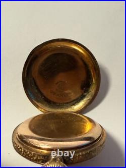 Antique Working 1887 Elgin Hunting Pocket Watch 6S 7J Champion 10k GF Case