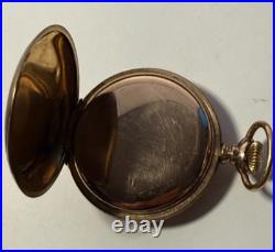 Antique Working 1887 Elgin Hunting Pocket Watch 6S 7J Champion 10k GF Case