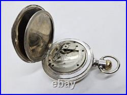 Antique Working 1887 ROCKFORD Coin Silver Victorian Gents 11J Pocket Watch 18s