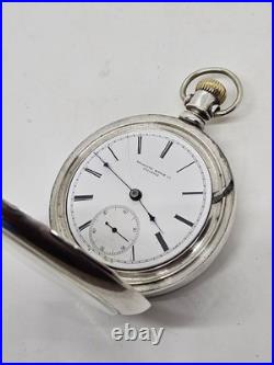 Antique Working 1887 ROCKFORD Coin Silver Victorian Gents 11J Pocket Watch 18s