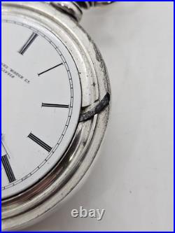 Antique Working 1887 ROCKFORD Coin Silver Victorian Gents 11J Pocket Watch 18s