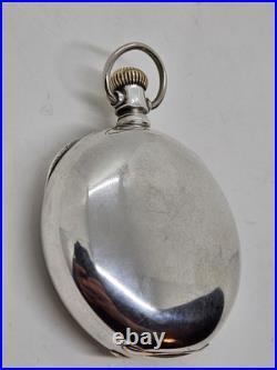 Antique Working 1887 ROCKFORD Coin Silver Victorian Gents 11J Pocket Watch 18s