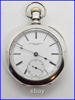 Antique Working 1887 ROCKFORD Coin Silver Victorian Gents 11J Pocket Watch 18s
