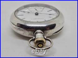Antique Working 1887 ROCKFORD Coin Silver Victorian Gents 11J Pocket Watch 18s