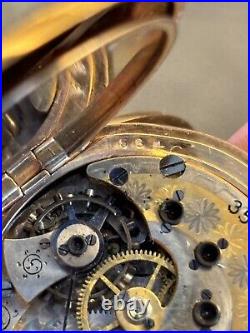 Antique Yellow & Rose Gold Diamond Essex Superior Pocket Watch Case-New Columbus