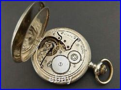 Antique ZENITH 52mm Sterling Silver with Swan Neck Regulator Pocket Watch. Working