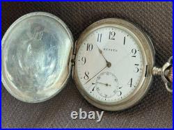 Antique Zenith Pocket Watch Mechanical Swiss Silver 800 Grand Prix Breguet Rare