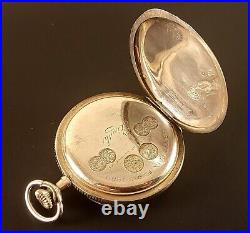 Antique Zenith Pocket Watch SN 2011991 Ca. 1917 Silver Hinged Case