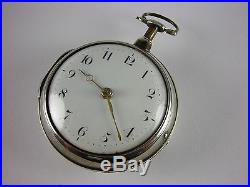 Antique all original English Verge Fusee key wind pocket watch 1805. Nice case