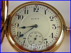 Antique original 16s Elgin Father Time pocket watch 1912. Amazing Hunter case
