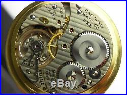 Antique original 16s Hamilton 992B Railway Special pocket watch 1948. Nice case
