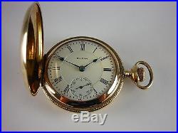 Antique original 18s hi-grade Elgin Overland pocket watch 1904. Nice Hunter case