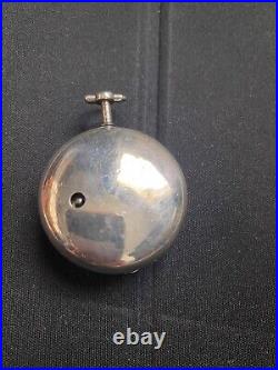 Antique pair case repousse verge fusee pocket watch c. 1782 Josephson London runs