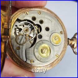 Antique pocket watch 11J W. C. Co 16s DOUBLE HUNTER 10k or 14k GOLD filled