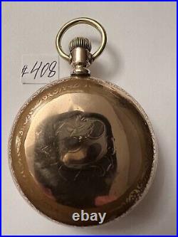 Antique pocket watch case, 14 K gold filled, size 18