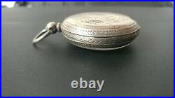 Antique silver case silver dial pocket watch circa 1900-1920