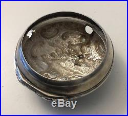 Antique silver repouse case for Verge fusee pocket watch