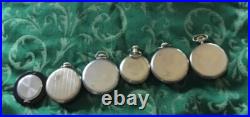 Antq&Vntg Pocket Watch Collec. Lot 11 inHandmade Display Case 10Wx7Lx4D/Read