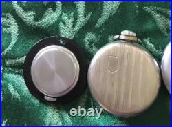 Antq&Vntg Pocket Watch Collec. Lot 11 inHandmade Display Case 10Wx7Lx4D/Read