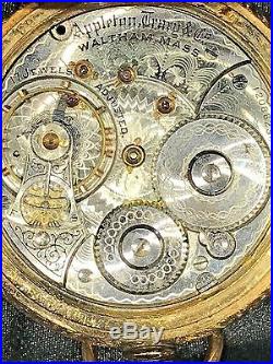 Appleton Tracy & Co. Size 18 Pocket Watch B. W. C. Co GRANGER With 14k/8k GOLD CASE