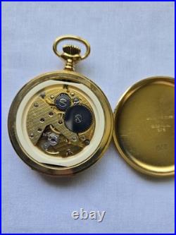 Arnex 17 Jewels Full Hunter Yellow Gold Vintage Customized Pocket Watch