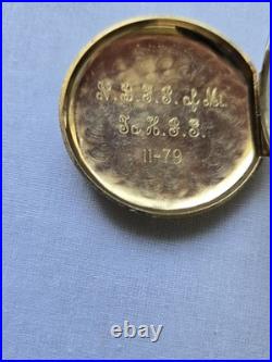 Arnex 17 Jewels Full Hunter Yellow Gold Vintage Customized Pocket Watch