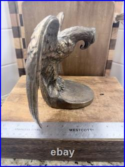 Arnex Eagle Pocket Watch Holder Stand Gold Tone Bird Figurine Desktop Display