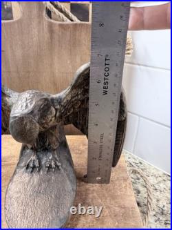 Arnex Eagle Pocket Watch Holder Stand Gold Tone Bird Figurine Desktop Display