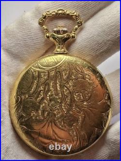 Arnex Swiss Enamel on Gilt Metal Manual-Wind Pocket Watch, 10s, 17j RUNS