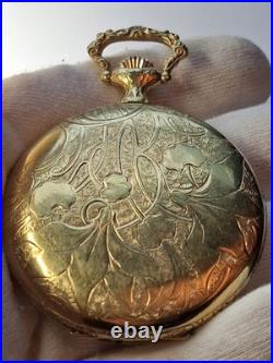 Arnex Swiss Enamel on Gilt Metal Manual-Wind Pocket Watch, 10s, 17j RUNS
