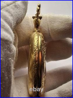 Arnex Swiss Enamel on Gilt Metal Manual-Wind Pocket Watch, 10s, 17j RUNS