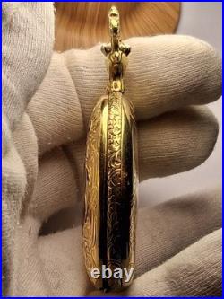 Arnex Swiss Enamel on Gilt Metal Manual-Wind Pocket Watch, 10s, 17j RUNS