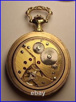 Arnex Swiss Enamel on Gilt Metal Manual-Wind Pocket Watch, 10s, 17j RUNS