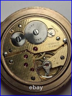 Arnex Swiss Enamel on Gilt Metal Manual-Wind Pocket Watch, 10s, 17j RUNS