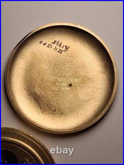 Arnex Swiss Enamel on Gilt Metal Manual-Wind Pocket Watch, 10s, 17j RUNS