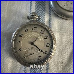 Atq Pocket Watch Repair Lot IWC Case Jacot Locle Waltham Tacy Swiss Parts Tools